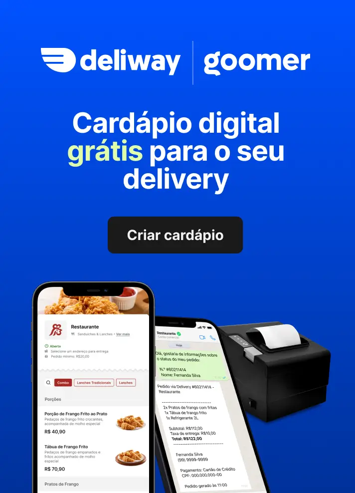 Cardápio digital grátis para o seu delivery